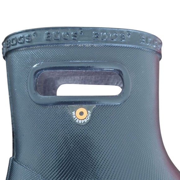 Bogs Black Skipper II Solid Kid's Rainboots - Picture 9 of 9
